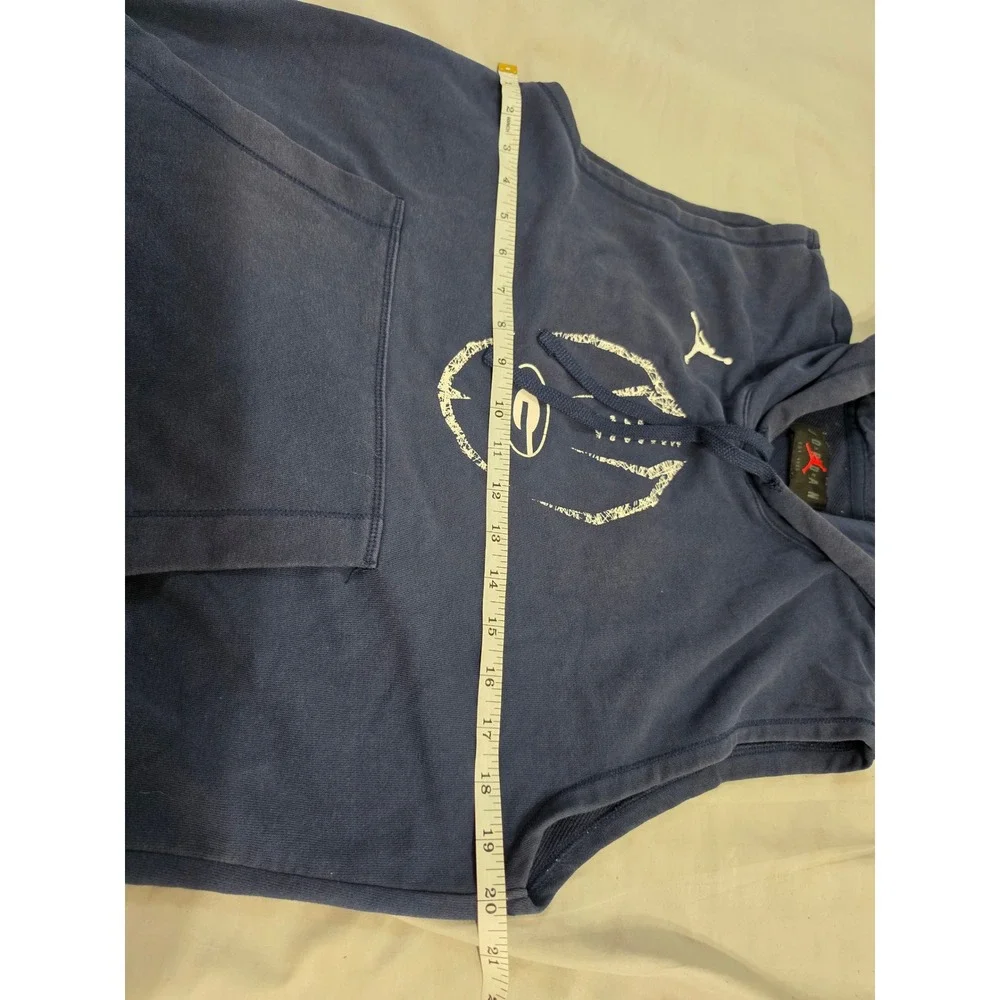 Jordan Georgetown Hoyas Sleeveless Hoodie Navy Blue Dri-FIT Mens Medium